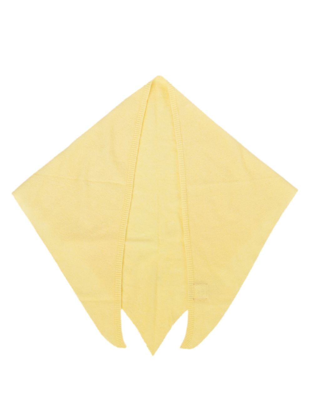 Cashmere In Love - Aman knitted triangle scarf - women - Sustainable Fibre Alliance (SFA) Cashmere/Silk - One Size - Yellow