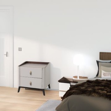 文創集 科蕭利1.6尺馬鞍皮岩板二抽床頭櫃-48x41x50cm免組