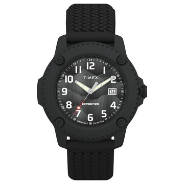 【TIMEX】天美時 Expedition Timber 42 毫米 矽膠錶帶腕錶(黑 TXTW4B34800)