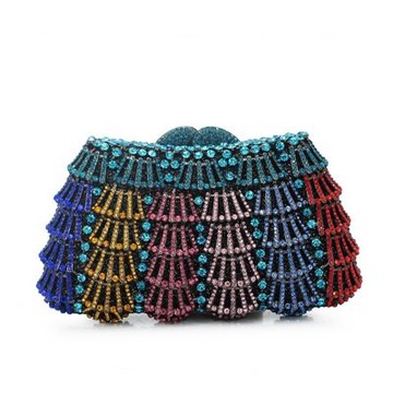 現貨+預購 晚宴包鑲鑽手拿包-彩色閃耀時尚精緻女包包3色73su36【獨家進口】【米蘭精品】