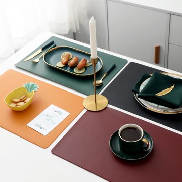 歐式餐墊皮革防水布藝防油桌墊隔熱墊西餐墊餐桌墊碗墊盤子墊防滑