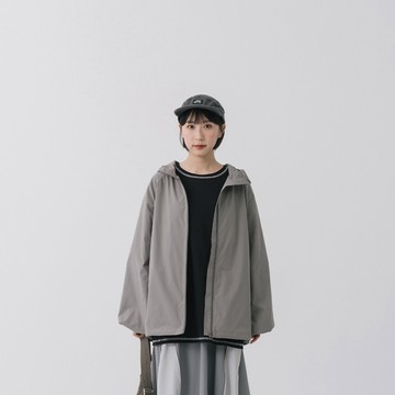 QUEENSHOP_S 中性 長袖 防潑水刷刷設計連帽外套 兩色售1/2 現+預 【02071699】