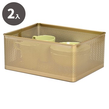 完美主義｜SS-2322洞洞盒(L)2入組 收納櫃  置物盒【Q0014】