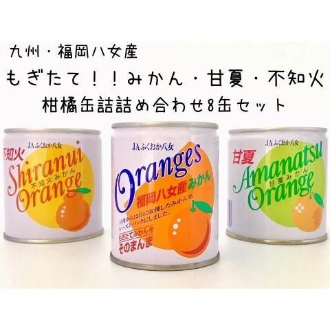 ギフト　お中元　お歳暮　お取り寄せスイーツ　九州産みかん・甘夏・不知火　柑橘缶詰詰合せ8缶　缶詰セット　フルーツ