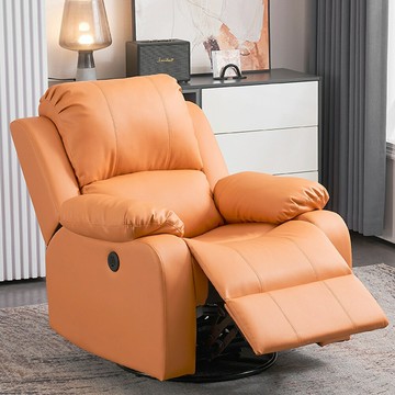 快速出貨 太空沙發艙頭等單人搖搖沙發椅按摩可躺懶人皮藝家用午休電動躺椅YJ35-椅子