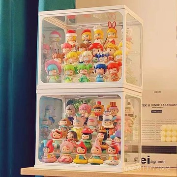 💕臺灣出貨💕亞克力透明展示盒玻璃泡泡瑪特娃娃手辦墻玩偶收納置物架 ARYI