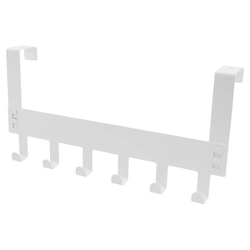 妃妃嚴選 太空鋁門後掛鈎 6鈎  經典白 鋁製  1個