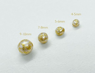 單隻金箔淡水珍珠耳環