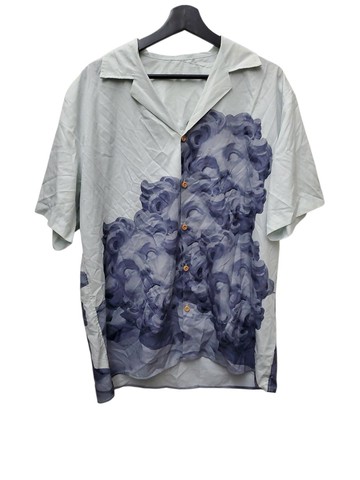 有禮貌穿搭 日本古著 歐洲雕像 古巴領 休閒 短襯 L號