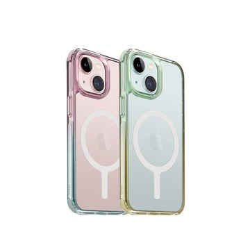 iPhone 15 CombatDuo 四角強化軍規磁吸防摔三料保護殼 黃綠