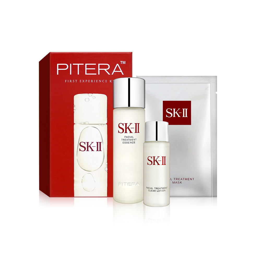 SK-II/SKII/SK2 Pitera精華體驗組3入(亮采化粧水30ml+青春露75ml+青春敷面膜1片)