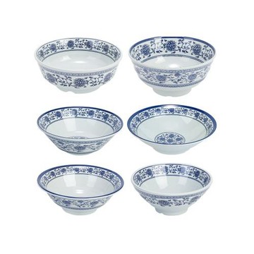 密胺青花瓷碗拉面碗仿瓷碗面館餐廳塑料碗粉碗商用湯面碗牛羊湯碗