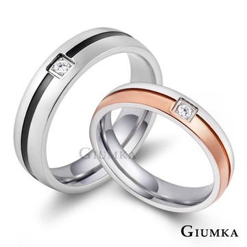 GIUMKA 戀愛世界白鋼情侶戒指 MR08014