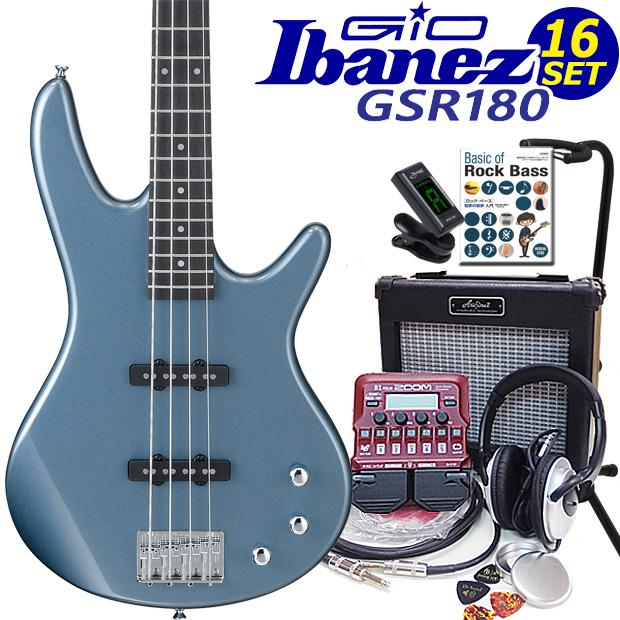 Gio Ibanez アイバニーズ 4弦エレキベース 入門16点セット ZOOM B1Four付き GSR180-BEM