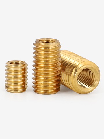 M2M3M4M5 黃銅螺套 銅內外牙牙套一字槽螺套 變徑螺母 螺母轉換套