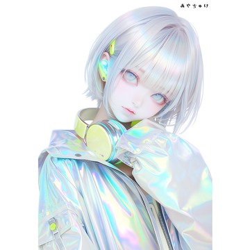 【5 月新品 3】07-124-0266 人物貼紙 賽博龐克風格