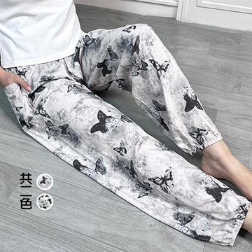 【韓國K.W.】韓國專櫃級薄翼蝴蝶柔棉稠家居褲睡褲(女睡衣/家居服/長褲/運動)