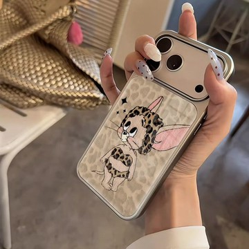 豹紋傑瑞鼠蘋果17pro手機殼小衆防摔iphone16新款15情侶款14輕奢