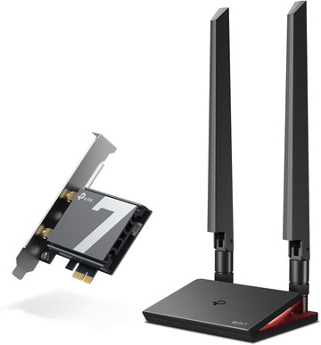tp-link 三頻 藍牙5.4 PCIe WiFi 7 無線網卡 BE9300  Archer TBE550E  黑色  1個