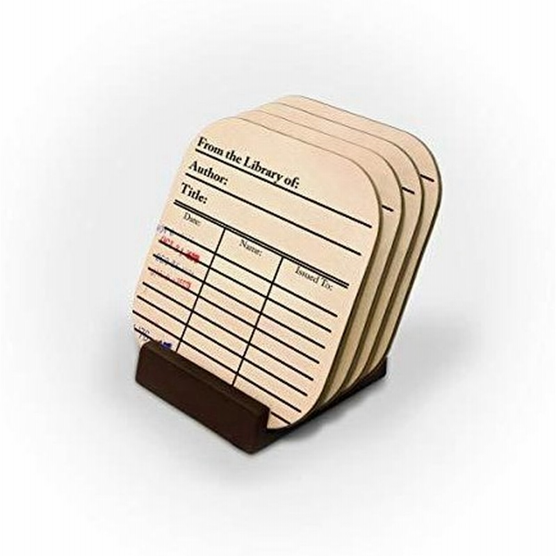 スタンド付きライブラリーカードコースターセット コーヒーマグコースター 4枚 ライブラリーカード付き 日期のスタンプデザイン 本書ギフト 文学ギフト 通販 Lineポイント最大0 5 Get Lineショッピング