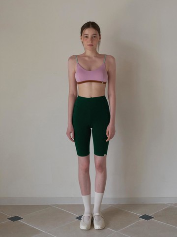 Cotton Biker Shorts [Deep Green]