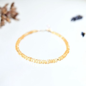 14KGF 黃水晶手鍊 11月誕生石 友愛與希望 繁榮與財富 幸運之石 citrine bracelet