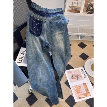 2026春秋季新款復古牛仔褲男款設計感小眾寬松直筒闊腿休閑長褲子