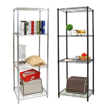 【品樂生活】45X60X210CM 四層架 烤漆霧黑/明亮電鍍/置物架/波浪架/收納架/鐵力士架/鐵架
