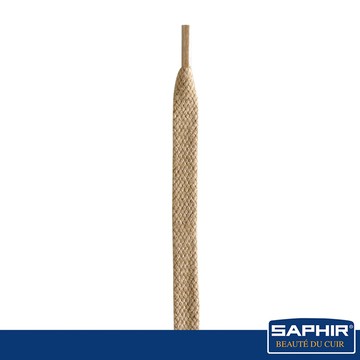 【SAPHIR莎菲爾】扁形7mm休閒款鞋帶-75公分(4-5對孔) - Meduim flat black