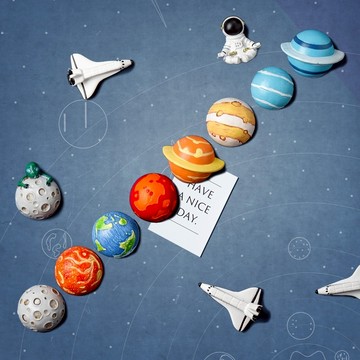 行星磁鐵  星球磁鐵 冰箱裝飾貼 宇宙 太空人   冰箱貼 立體 樹脂 宇航員 航空 外星人 冰箱磁鐵