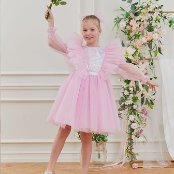 糖果心芭蕾舞裙-芭比粉紅色