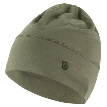 Fjallraven 小狐狸 Abisko Lite Wool Beanie 美麗諾羊毛混紡保暖帽.針織毛線帽.護耳帽/平紋針織_87080-622 淺橄欖