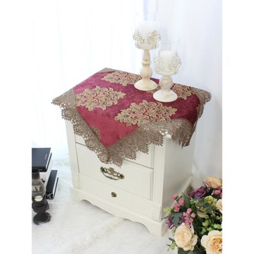 羽羅 床頭柜蓋布 歐式宮廷風防塵布蓋布家具蕾絲洗衣機冰箱防塵罩