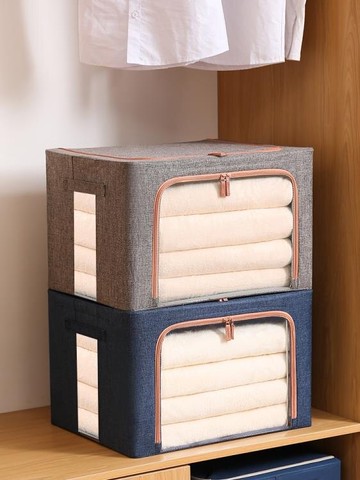 收納箱 棉麻衣服收納箱布藝衣物整理盒箱子折疊衣柜宿舍儲物筐袋家用TW