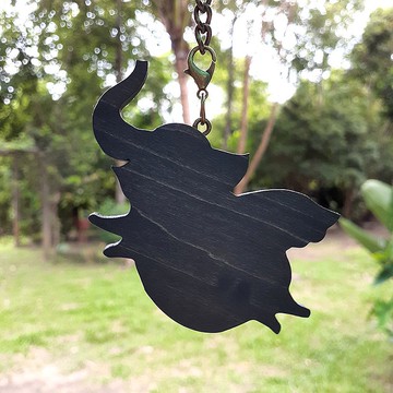 手工木作創意鑰匙圈  小飛象