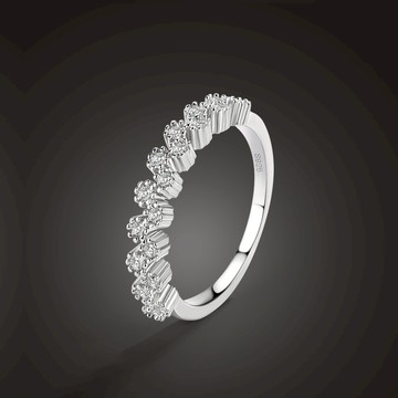 滿天星戒指通體S925純銀女式輕奢精致指環氣質百搭小巧ins潮戒子