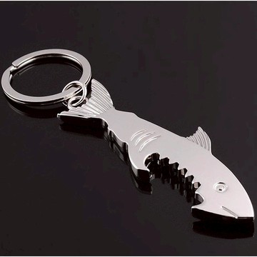 全店商品滿77元出貨:金屬鯊魚 創意 開瓶器 鑰匙扣 鑰匙圈 鑰匙環 海洋霸主 掛件 創意小禮品