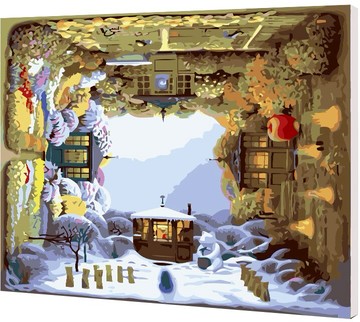 WallFree  DIY手繪數字油畫 掛畫-旋轉的四季