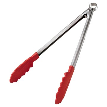 Cuisipro 輕鬆夾餐夾 29cm 耐熱矽膠夾頭 不鏽鋼材質 適用洗碗機  紅色  1支