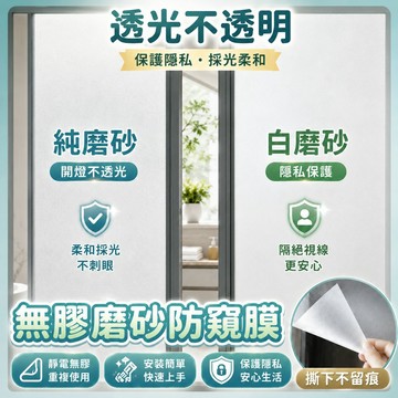 【隔日達】無膠靜電玻璃窗貼 隔熱紙 磨砂窗貼 玻璃貼紙 隔熱紙 玻璃紙 霧面毛玻璃 3D立體磨砂貼紙 靜電玻璃貼