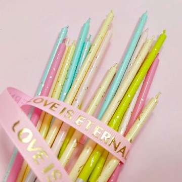 [Hare.D]現貨 梵星 6入蠟燭  混色 生日蠟燭 馬卡龍色 唯美蠟燭 慶生 節慶 蛋糕裝飾