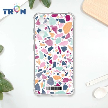 TRON 三星 A53 5G 大顆彩色幾何磨石子A款 四角防摔載具殼 軟殼 手機殼