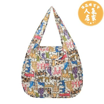 折疊購物袋 輕便可折疊環保購物袋 便攜手提超市買菜包女 日本大號防水牛津布