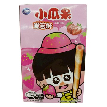 可口 小瓜呆 脆笛酥 草莓口味 54g (1盒)【康鄰超市】