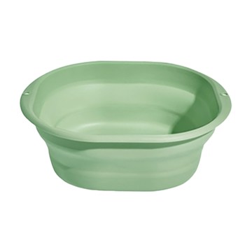 OMORY 折疊式臉盆 小號 易於攜帶 可懸掛  嫩綠色  1個