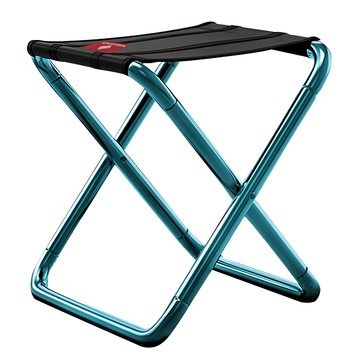 KORAMAN 酷然 鋁合金口袋折疊椅 露營椅 迷你戶外摺疊椅 重量:277g 收納性好 攜帶方便  藍色  1個