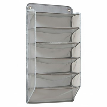 E.dot 壁掛式內衣褲收納掛袋 5格 52 x 30cm  灰色  1個