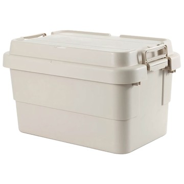 【AOTTO】50L無印款軍規高耐重扣式多功能提把收納箱-2入(AL-2204W*2)