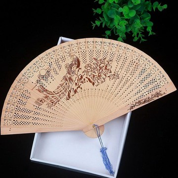 臺灣出貨⚡【可開發票】扇子古風摺疊雙面中國風手工木扇檀香扇摺扇鏤空古典舞蹈隨身