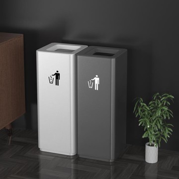 高端商場垃圾桶商用大號辦公大廳寫字樓電梯口室外分類立式果皮箱